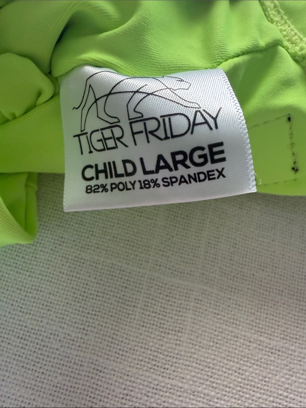 Girls Neon Lime Ruffle Rashguard Top - Picture 4 of 4